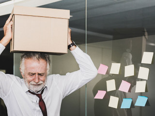 Business man quit job