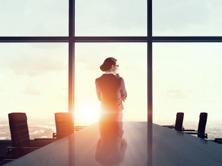 She is working till sundown. Mixed media . Mixed media