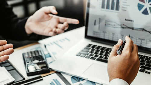 Business Consulting meeting working and brainstorming new busine