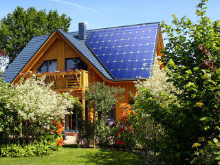 Haus mit Solarzellen