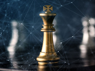 strategy ideas concept business futuristic graphic icon and gold