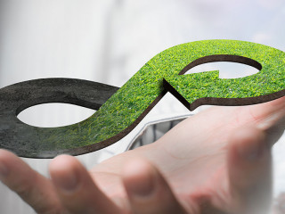 Green circular economy concept