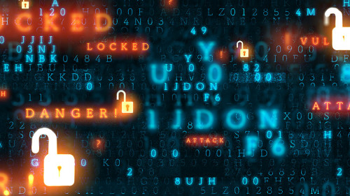 Danger of hack attack . Mixed media