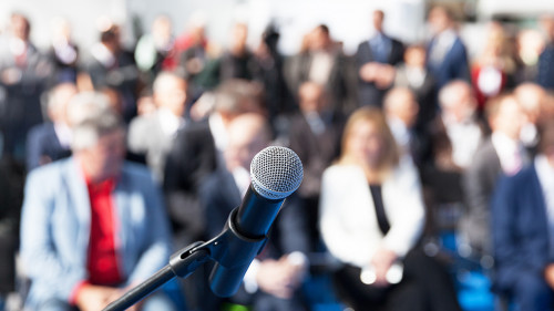 Business presentation or corporate conference