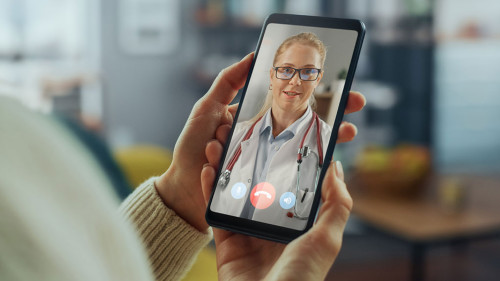 Close Up of a Female Chatting in a Video Call with Her Black Mal