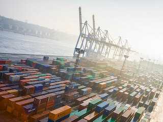 Containerterminal, Hafen, Deutschland, Hamburg