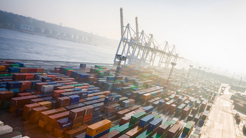 Containerterminal, Hafen, Deutschland, Hamburg