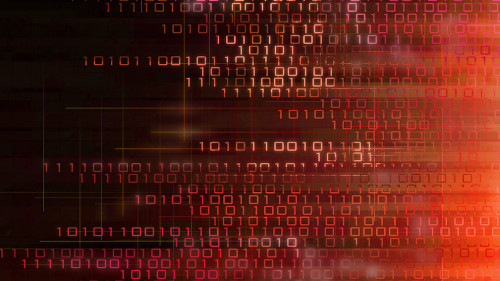 world of digital data. global connections by cyber war binary in