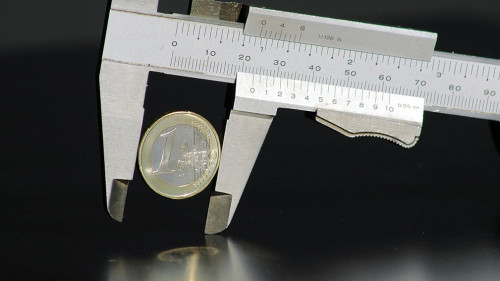 Geld, Euro, Währung, Schieblehre, messen, Symbol