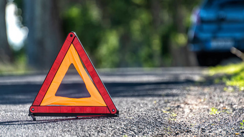 car breakdown on a country road