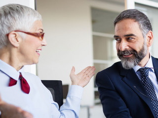 Business people working discussing as a team at the office