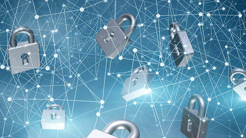 Network with security locks .