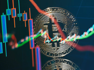 Chart shows a strong increase in the price of bitcoin. Investing