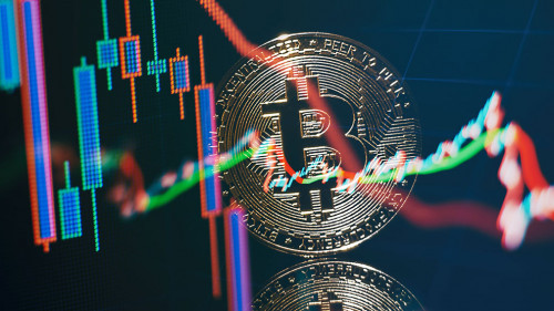 Chart shows a strong increase in the price of bitcoin. Investing