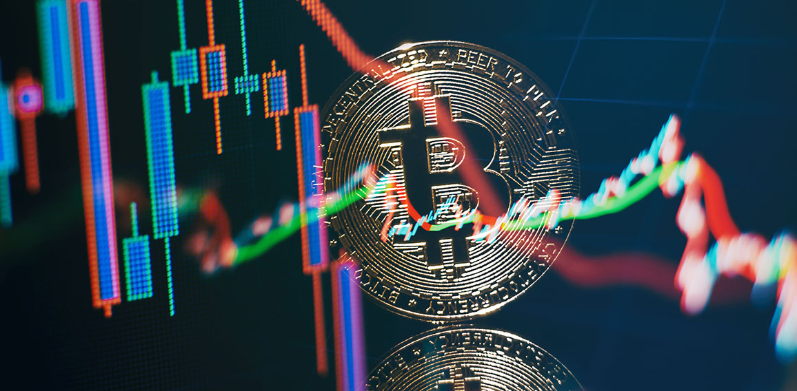Chart shows a strong increase in the price of bitcoin. Investing