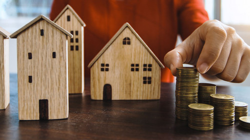 Save to real estate, property owner get money to home concept, s