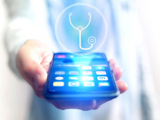 Concept of making an appointement with a doctor on internet - technology concept