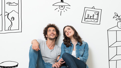 Happy Couple Dream New Home