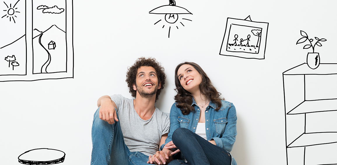 Happy Couple Dream New Home