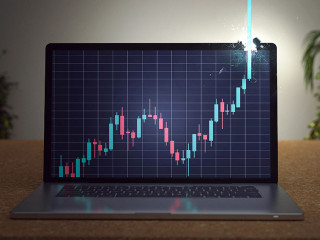 Booming stock price breaks through top of notebook display