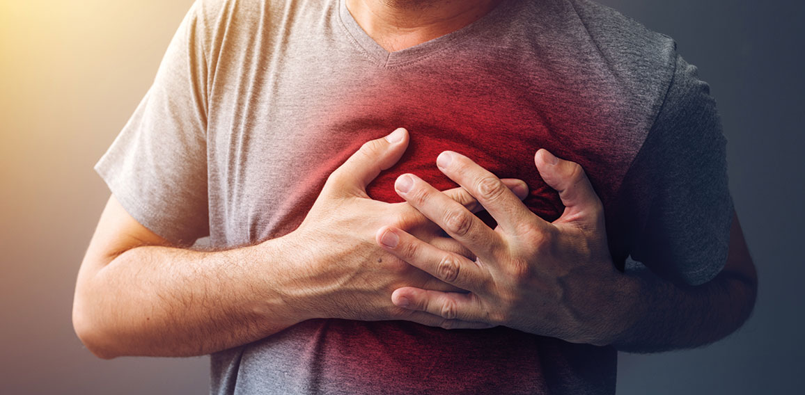 Adult male with heart burn condition