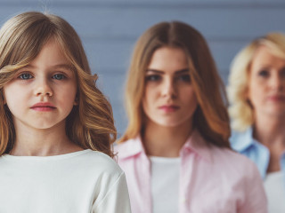 Granny, mom and daughter