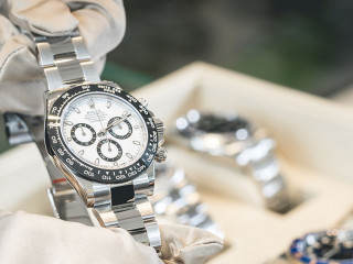 Collection of Luxury Rolex watches on a display