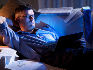 Working late at night