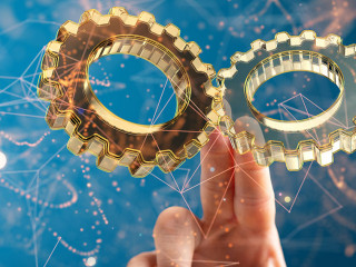 gear Technology setting concept background