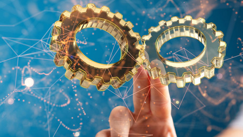 gear Technology setting concept background