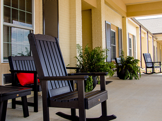 Rocking Chair on Porch of Nursing home