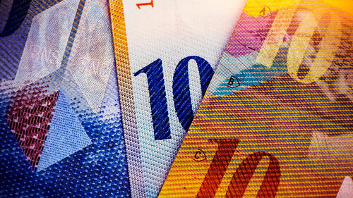 Swiss new banknotes. Web banner.