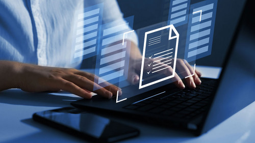 Law regulation and compliance rules on virtual screen concept.Bu