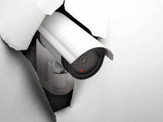 security camera surveillance . Mixed media