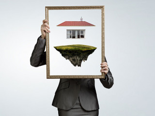 Real estate concept . Mixed media