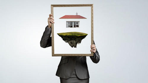 Real estate concept . Mixed media