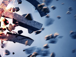 DNA molecule and euro sign