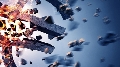 DNA molecule and euro sign