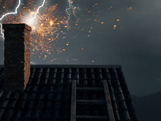 Dramatic weather background. Mixed media