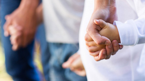 family holding hands