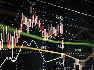 Business graph and trade monitor