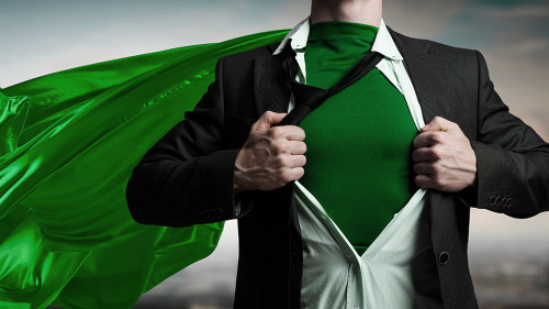 He has super abilities . Mixed media