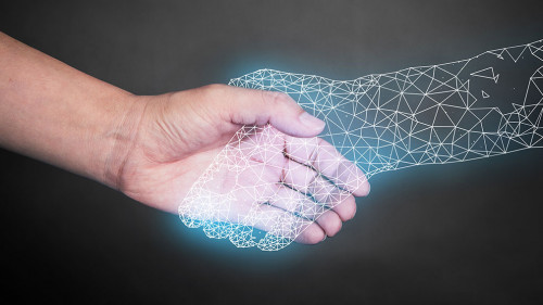 Virtual and realistic cooperation, graphic design of science and