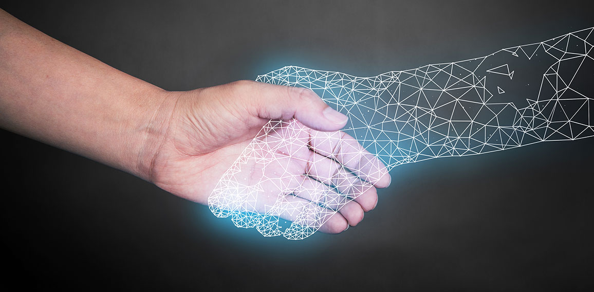 Virtual and realistic cooperation, graphic design of science and