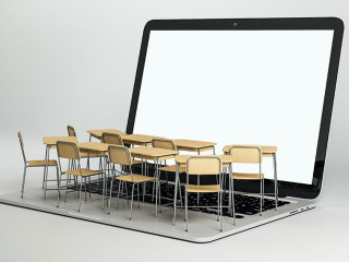 Online education and webinar concept