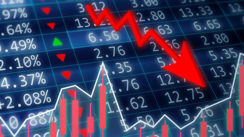 Stock market crash concept