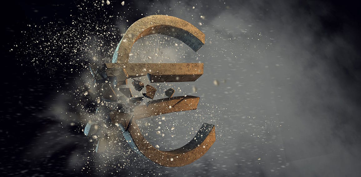 Concept of financial crisis. Mixed media