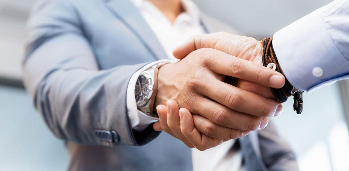 Handshake of businessmenoncepts - soft focus