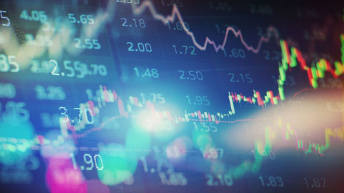 Abstract background of a stock trading market value