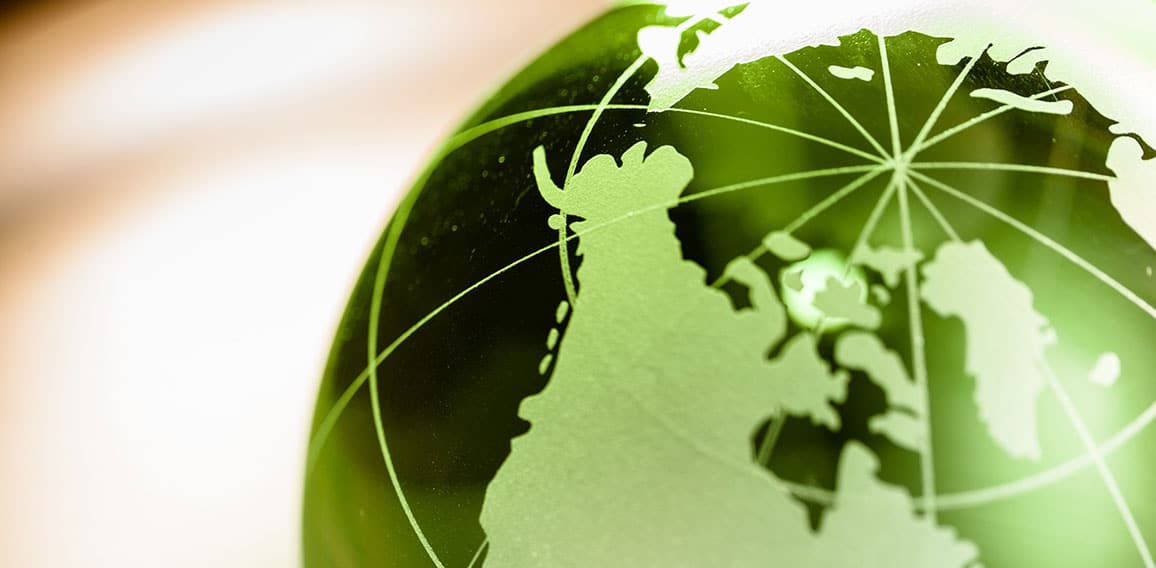 Glass Green Globe